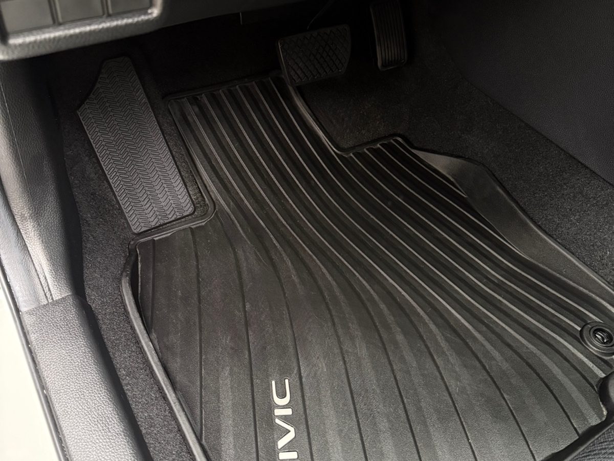 Honda Civic floor mats after detailing