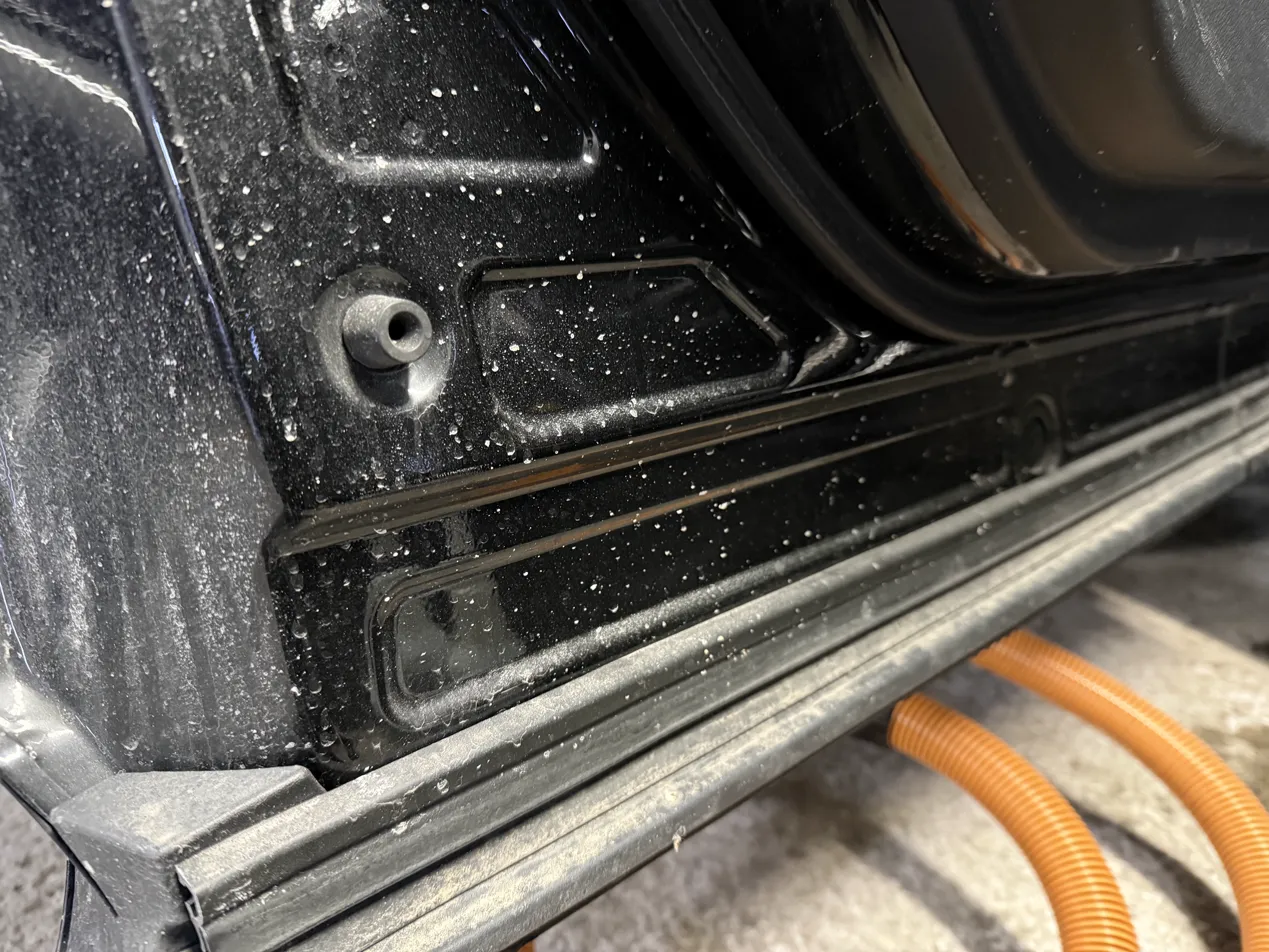 Lexus NX door jamb before detailing