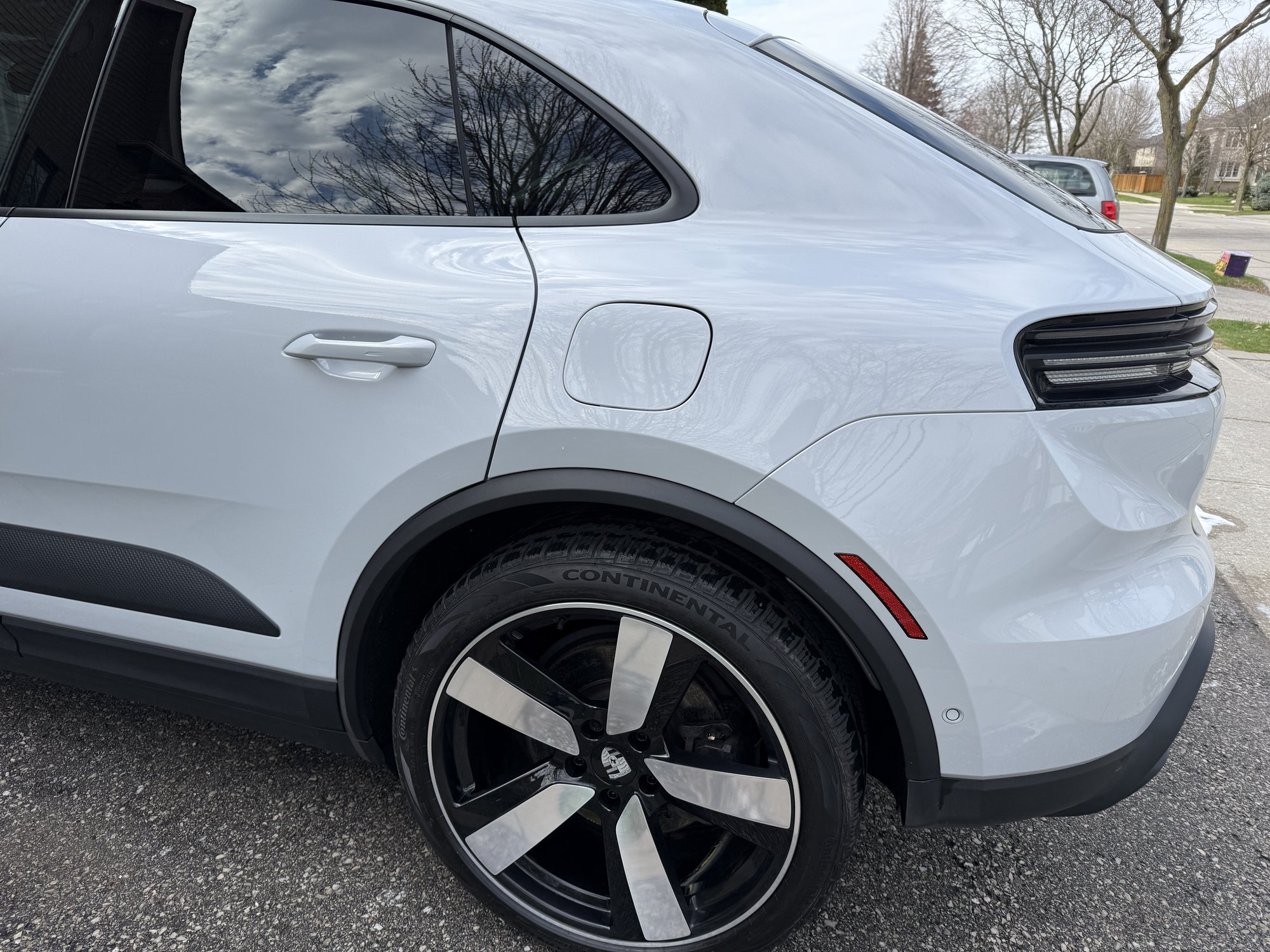 Porsche Macan rear quarter after exterior wash